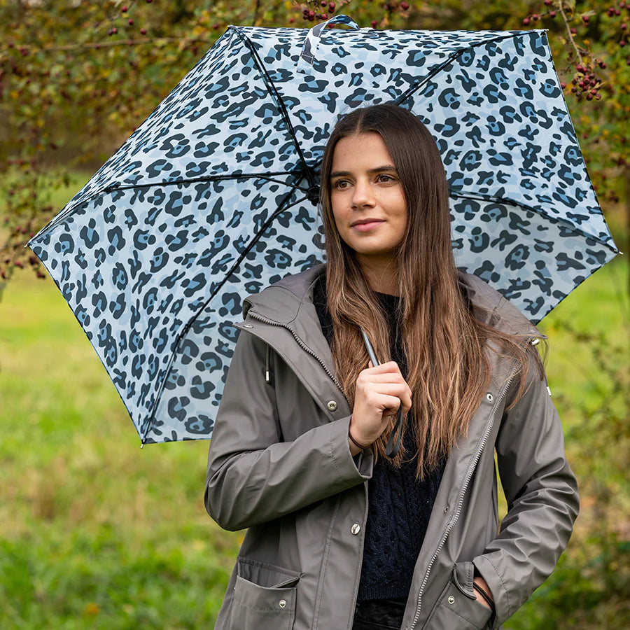 Blue Animal Print Recycled Umbrella