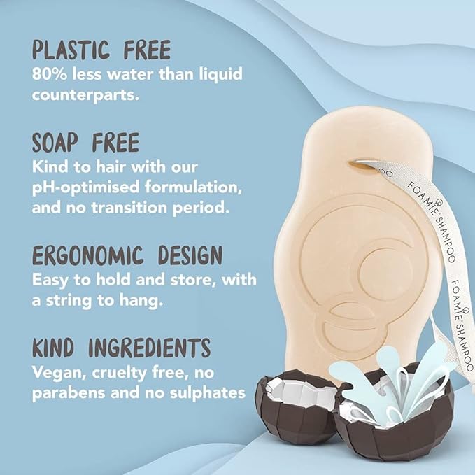 FOAMIE Conditioner Bar | Plastic Free, Soap Free | Coconut Normal Hair