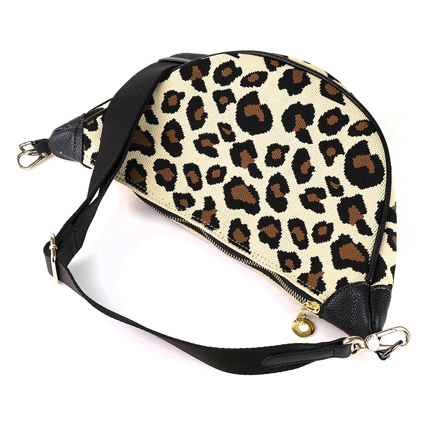 Colby Leopard Classic Half Moon Bag