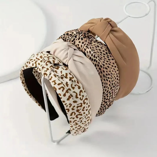 Simple Twist Knot Headband | Leopard