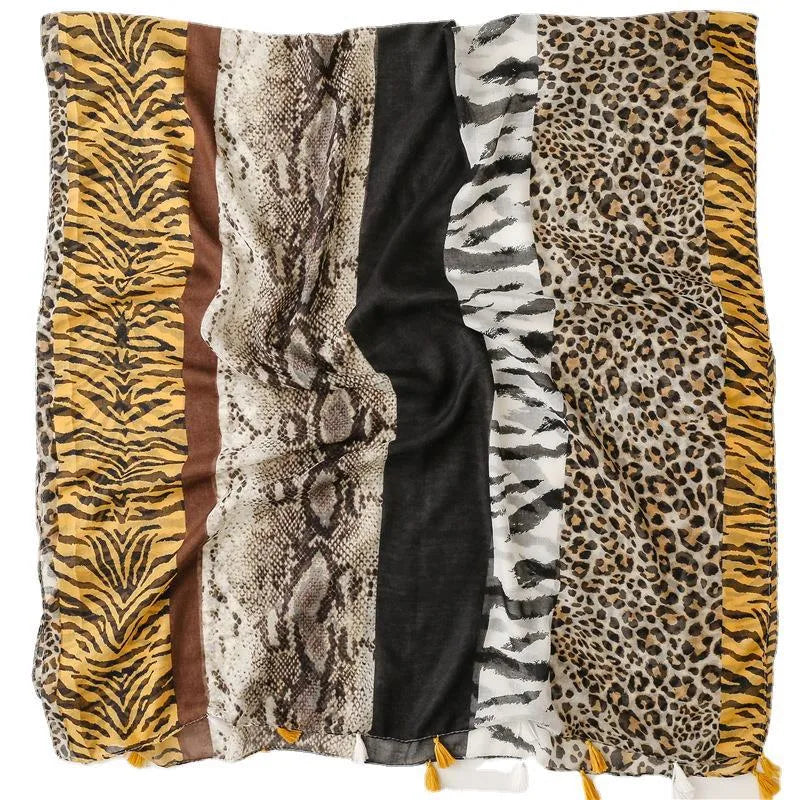 Voile Leopard Scarf