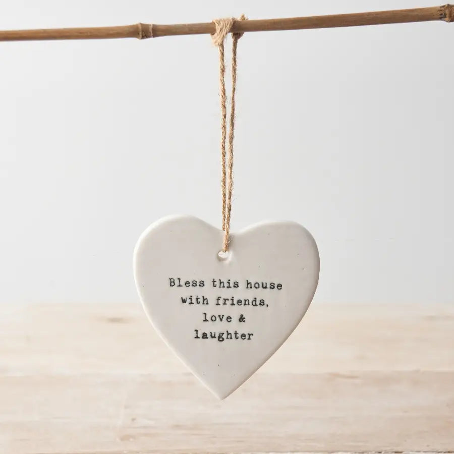 Porcelain Heart | Bless This House 9.5cm