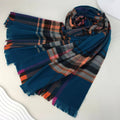 Check Soft Winter Scarf | Blue