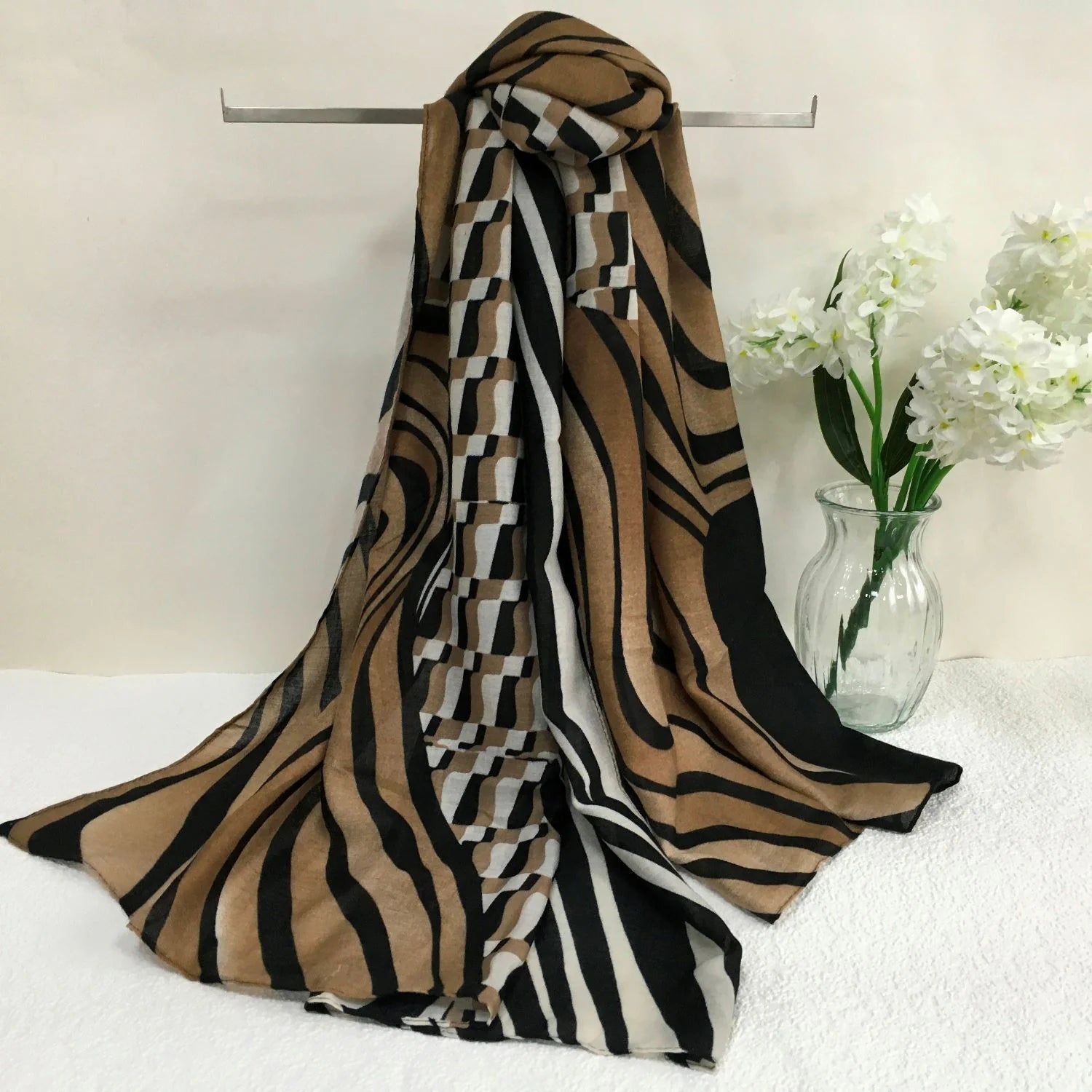 Abstract Scarf | Brown