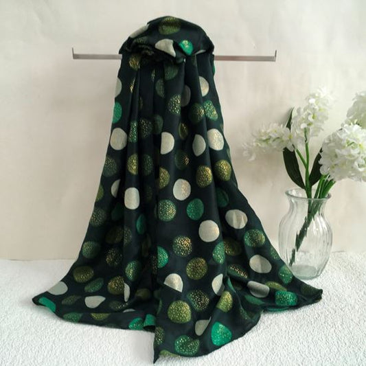 Circle Dot Scarf | Green