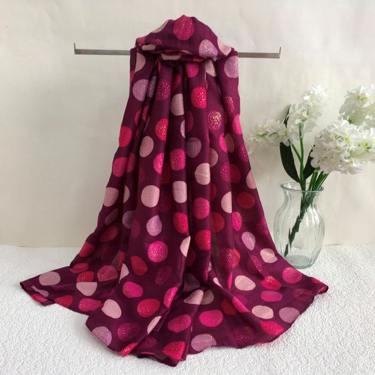 Circle Dot Scarf | Hot Pink