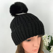 Knitted Pom Pom Hat