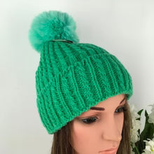 Knitted Pom Pom Hat