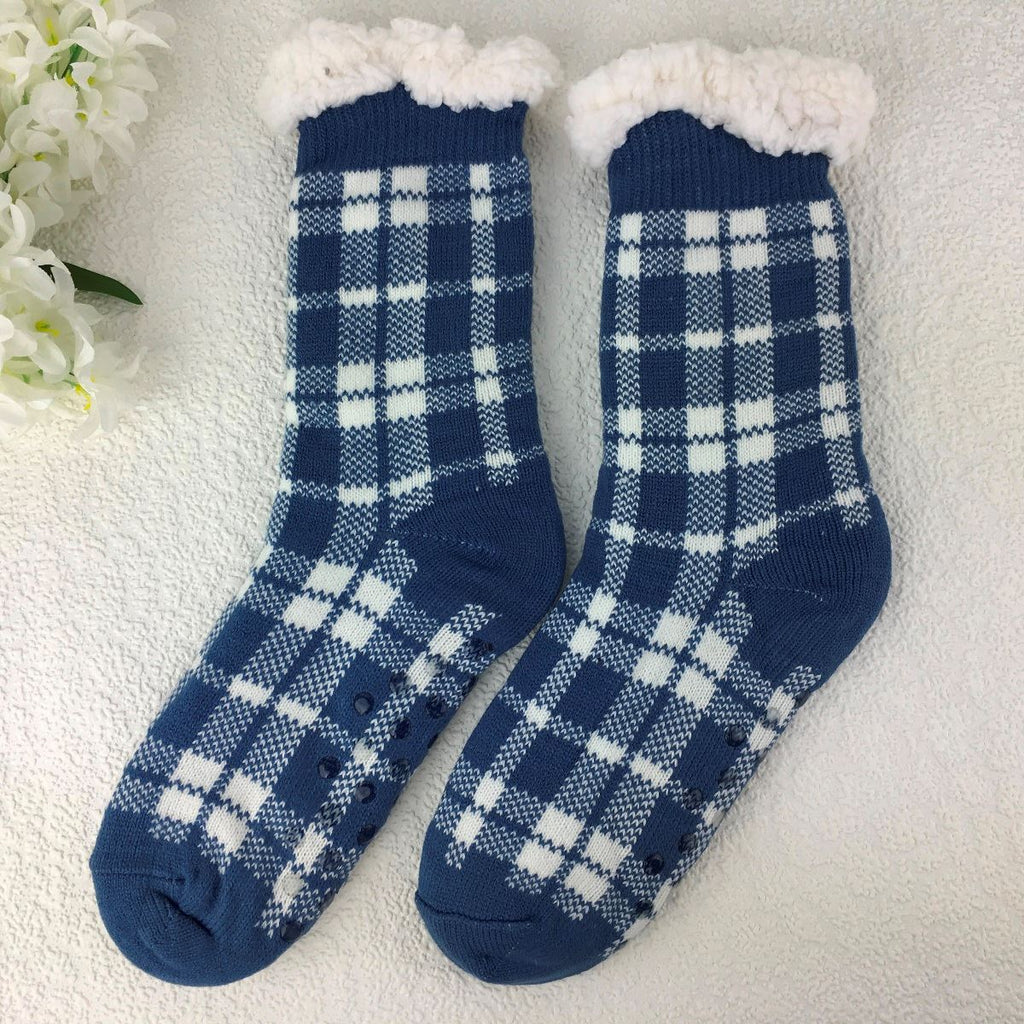 Cosy Slipper Socks | Blue