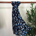 Abstract Print Scarf | Navy