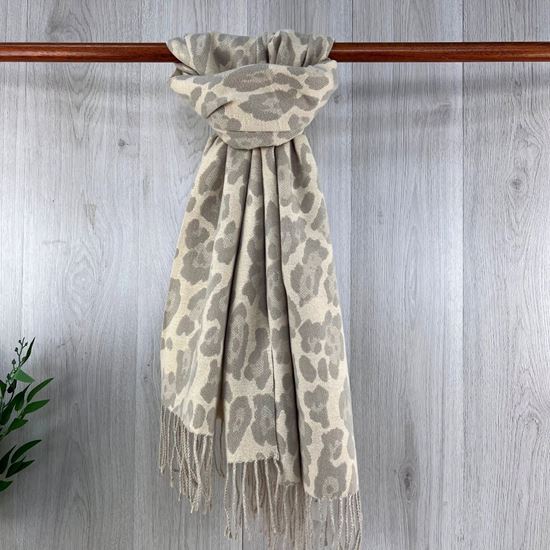 Animal Print Warm Tassel Scarf