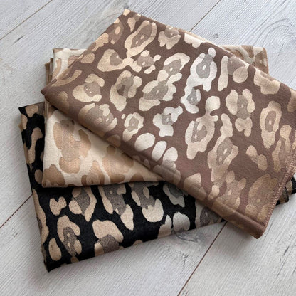Fine Animal Print Scarf | Beige