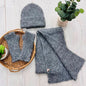Scarf, Wrist Warmers & Hat Set | Dark Grey