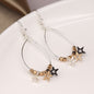 Wire Teardrop Star Drop Earring