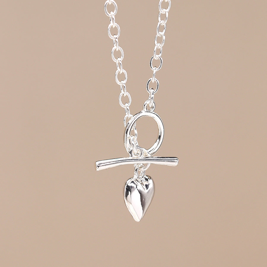 T-Bar & Heart Necklace