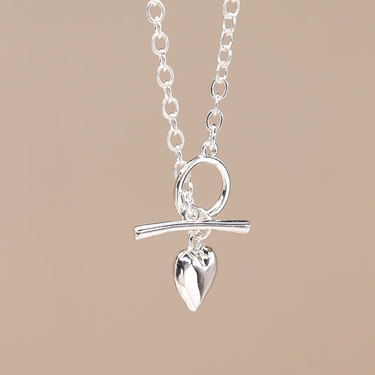 T-Bar & Heart Necklace