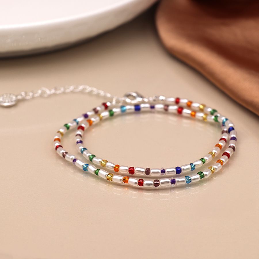 Ivory & Pearl Rainbow Necklace