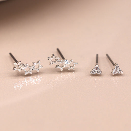 Two Pack Star Studs Set