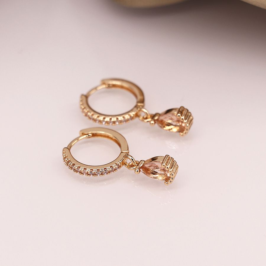 Crystal Deco Fan Hoop Earrings