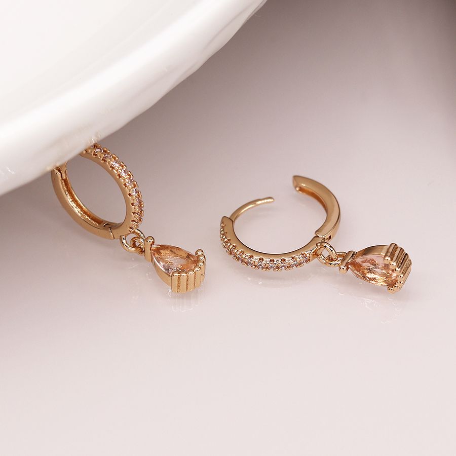 Crystal Deco Fan Hoop Earrings