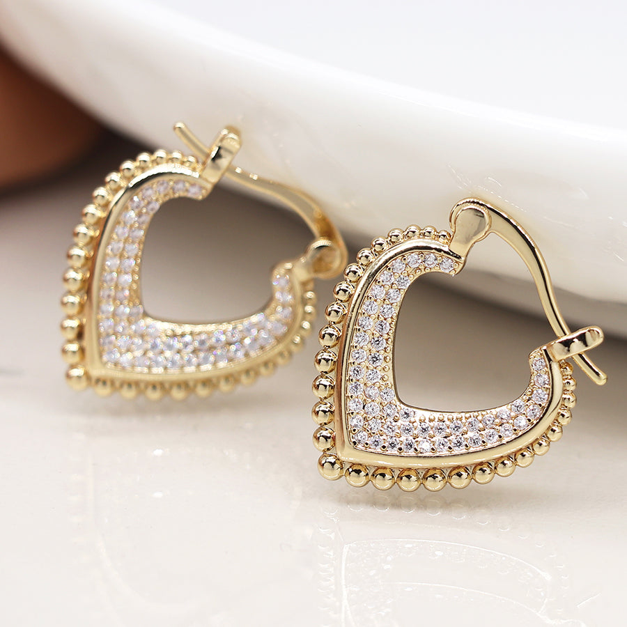 V-Point Hoop Crystal Earring