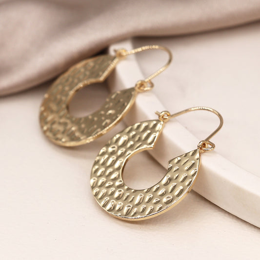 Hammered C-Hoop Earrings