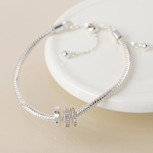Triple Mini Crystal Rings Bracelet
