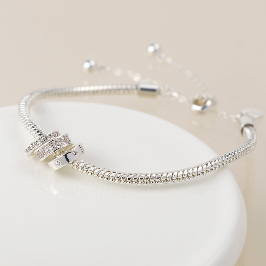 Triple Mini Crystal Rings Bracelet