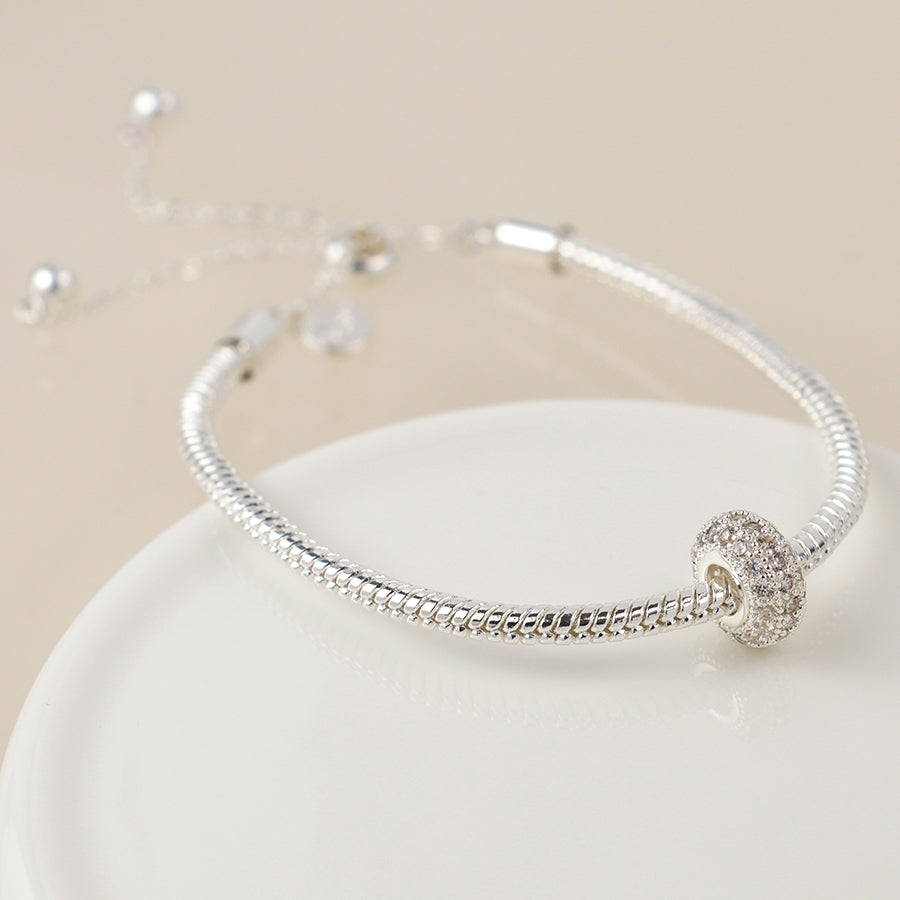 Pave Crystal Hoop Bracelet