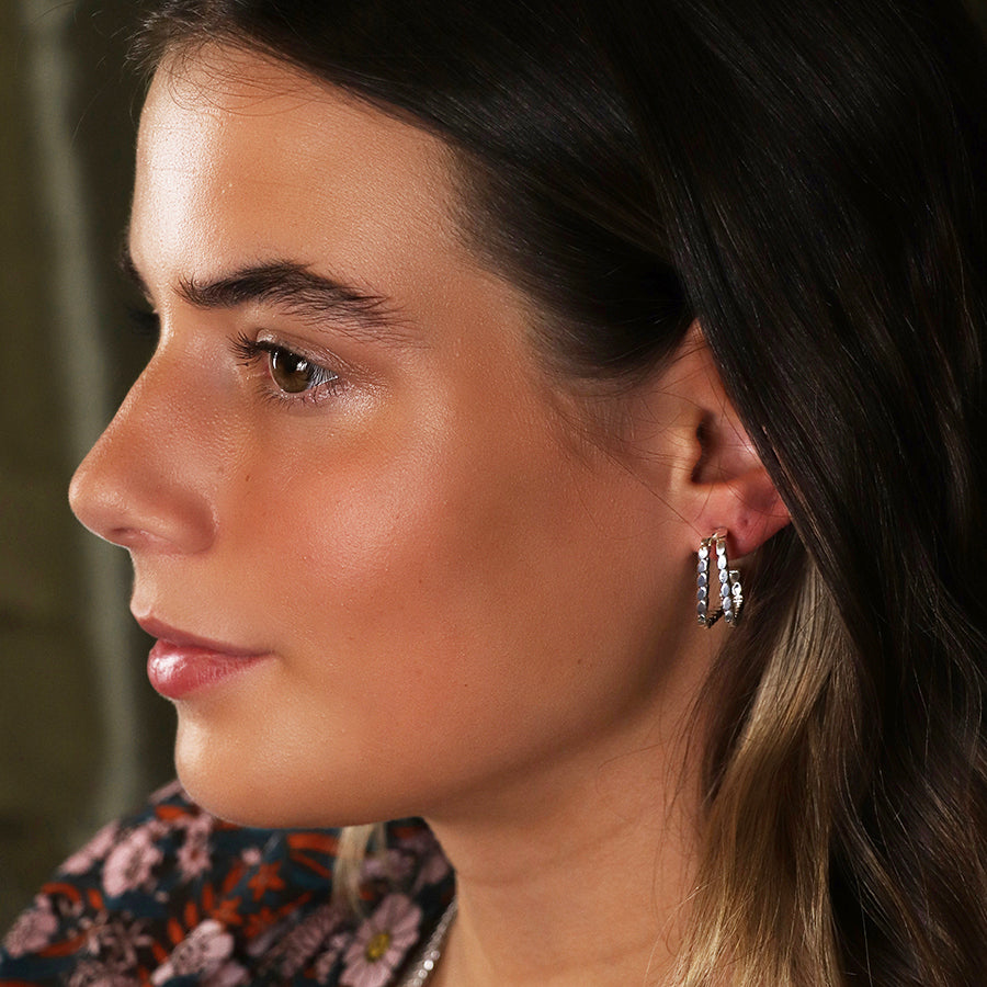 Double Twist Strand Square Earrings