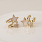 Pearl & Crystal Star Earrings