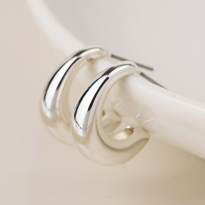 Smooth Curve Chunky Earrings