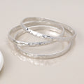 Hammered Worn Bangle Set