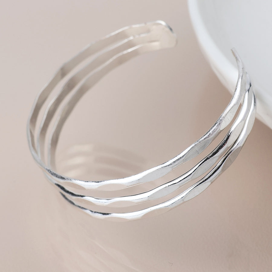 Hammered Worn Bangle