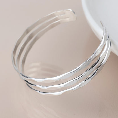 Hammered Worn Bangle