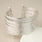 Stacked Multi Strand Hammered Bangle