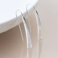 Brushed Tri-Edge Drop Earrings