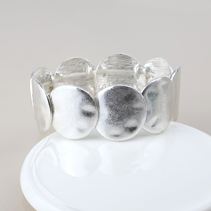 Worn Disc Stretch Bracelet