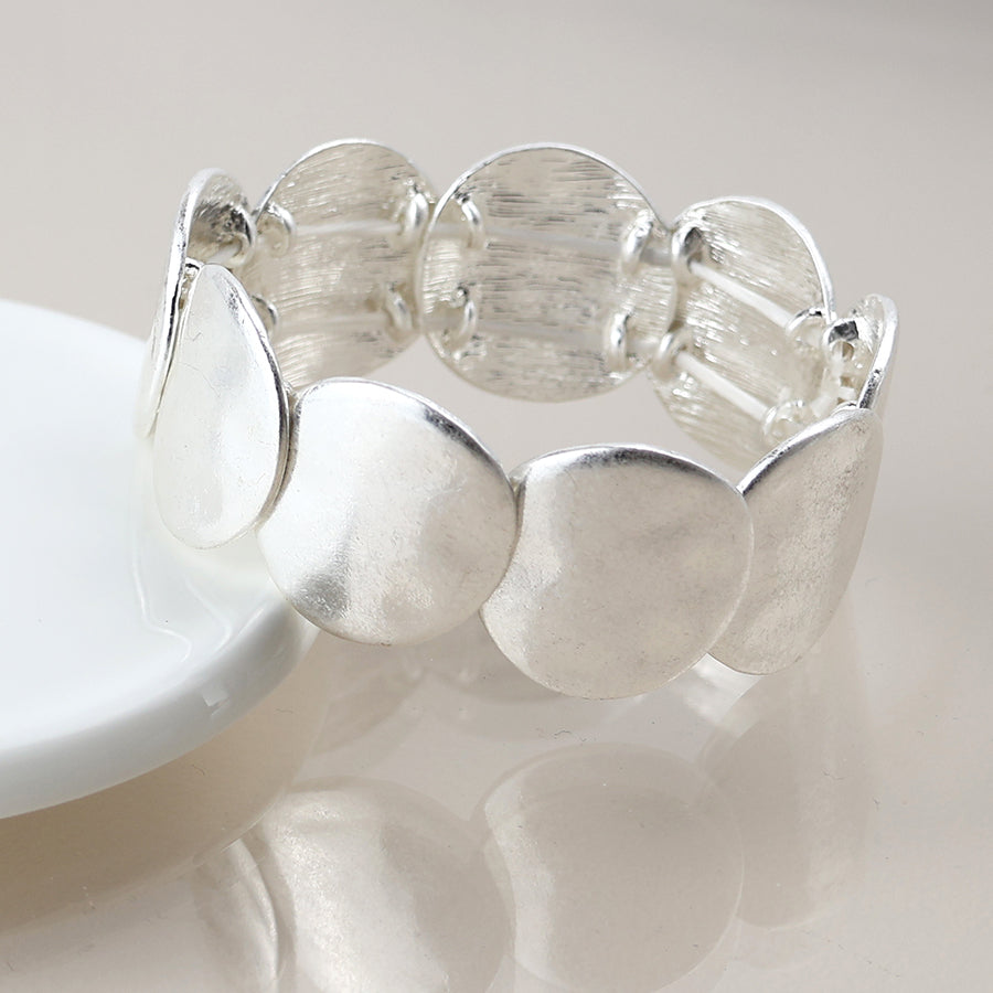 Worn Disc Stretch Bracelet