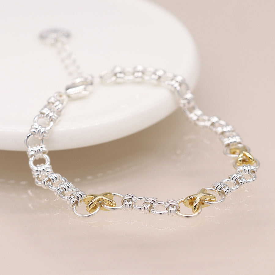 Knots & Crosses Linked Bracelet