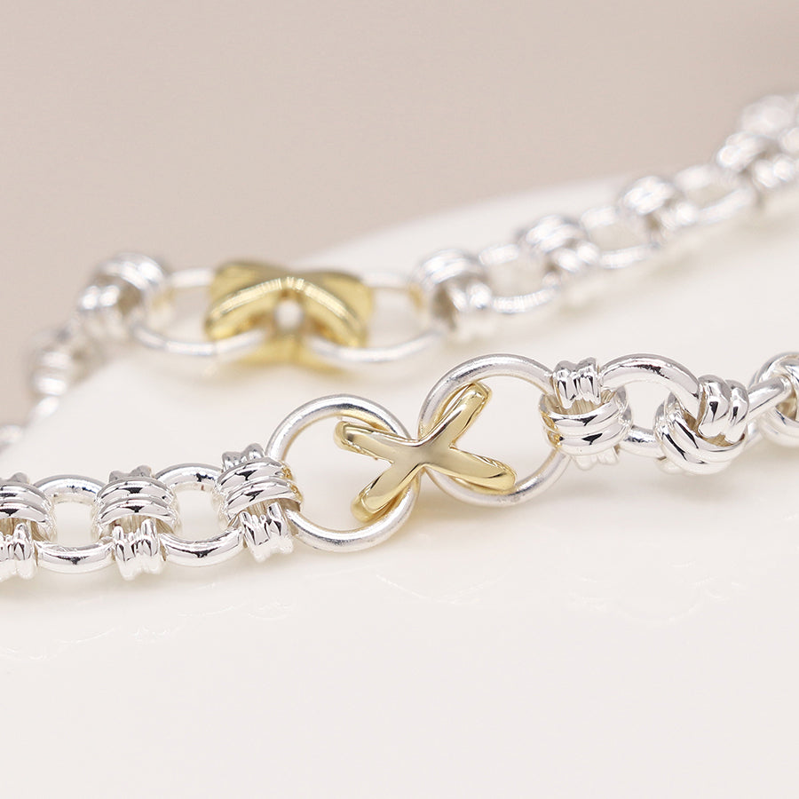 Knots & Crosses Linked Bracelet