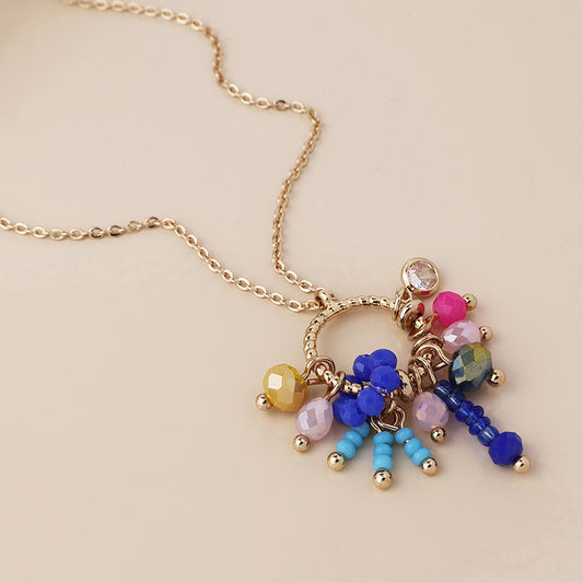 Golden Hoop & Bead Necklace