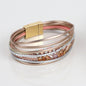 Rose Gold, Silver Pink Mix Magnetic Bracelet