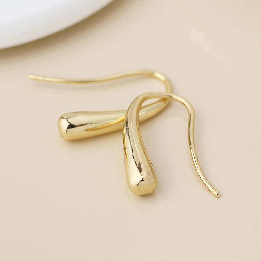 Simple Curve Earrings | Gold