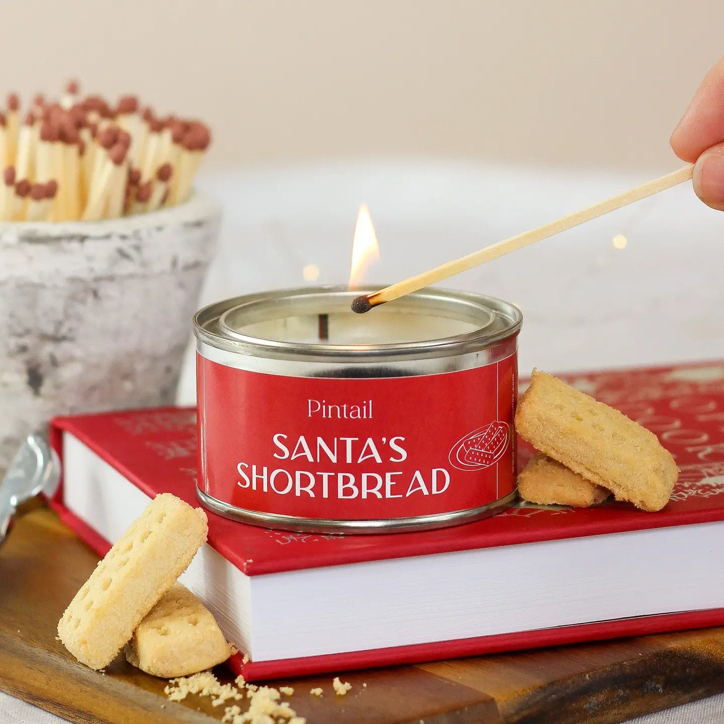 Pintail Paint Pot Candle Tin | Santas Shortbread