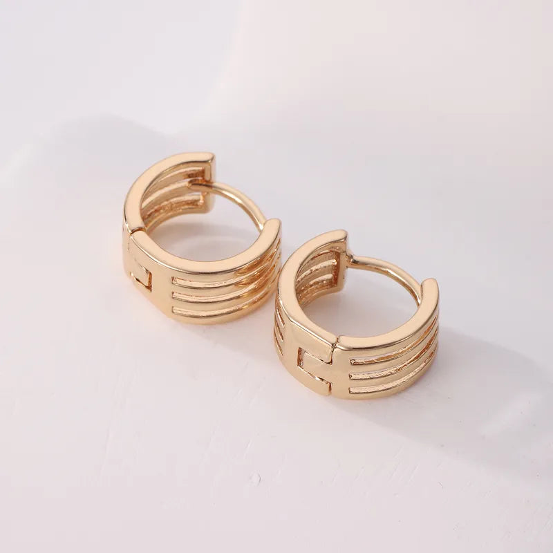 Elegant Solid Hoops