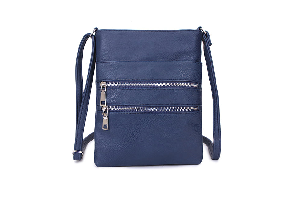 Multi Zip Pocket Crossbody Bag