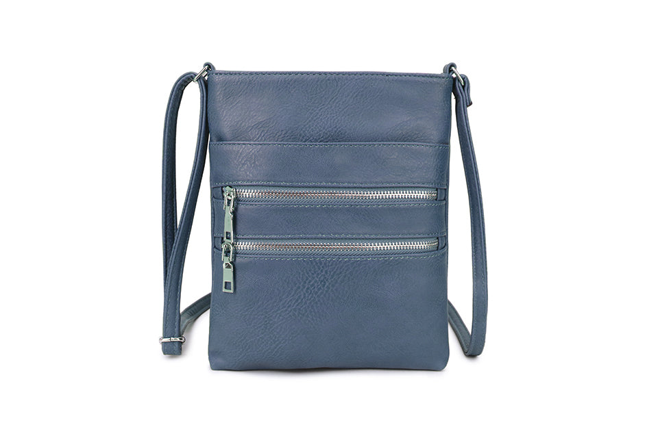 Multi Zip Pocket Crossbody Bag