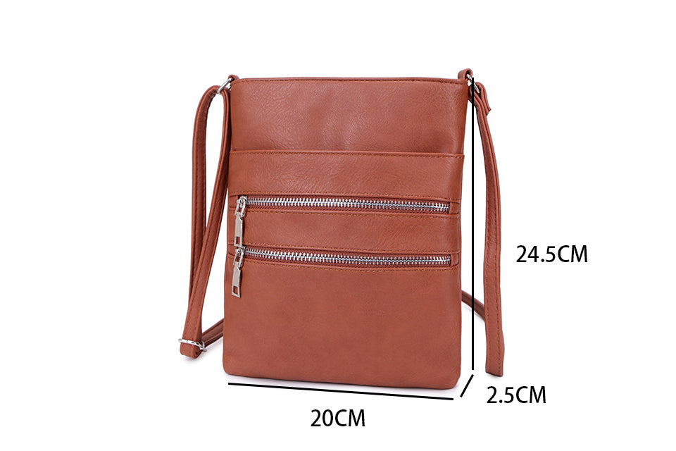 Multi Zip Pocket Crossbody Bag