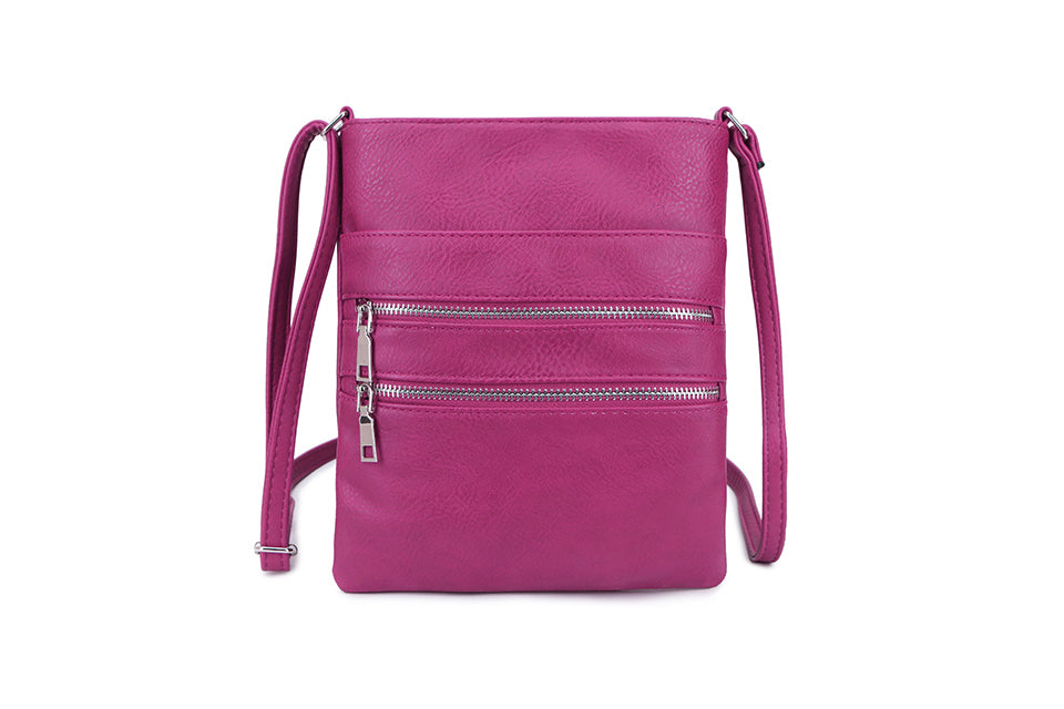 Multi Zip Pocket Crossbody Bag